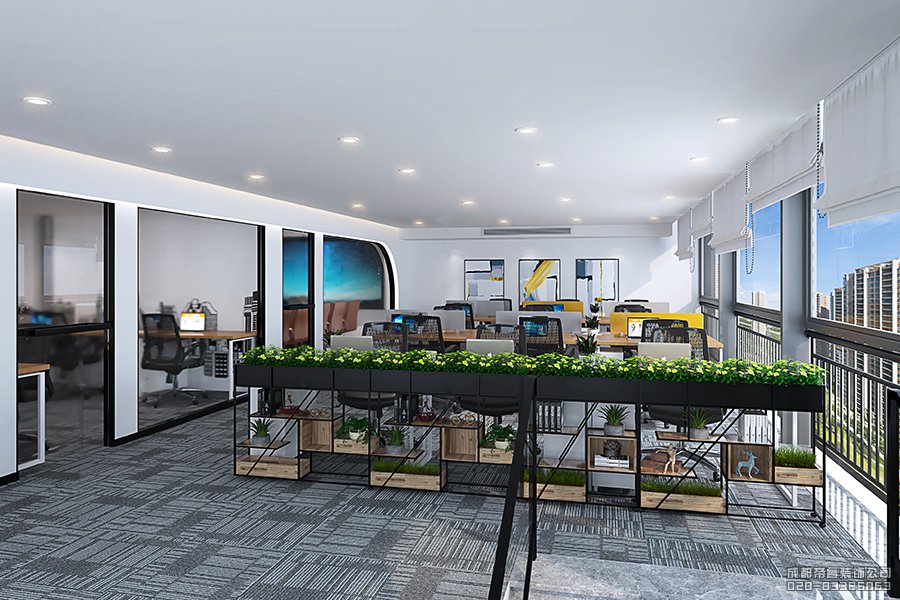 科技型辦公室設(shè)計效果圖