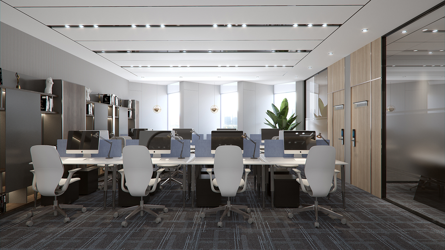 信息科技公司辦公室裝修設(shè)計圖片